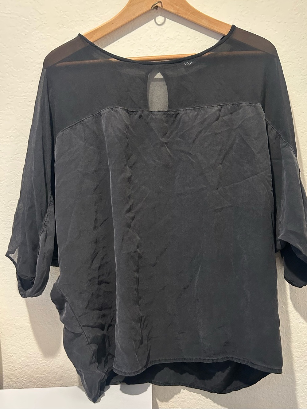 Loose Fit Black Sheer Gypsy Women's Top